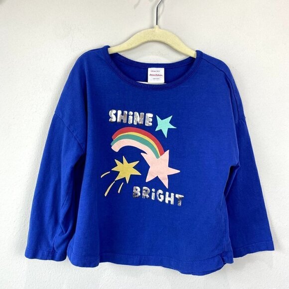 Hanna Andersson Rainbow Graphic Long Sleeve Tee 5 - Picture 1 of 6